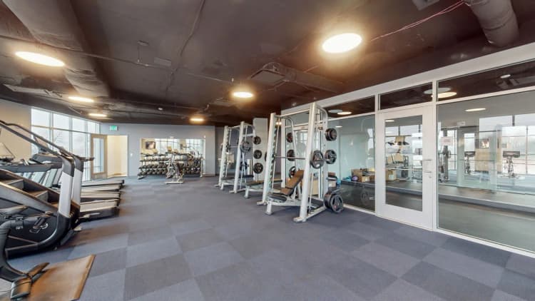 Louisville apartments for rent - image - Fitness center with cardio and weight equipment