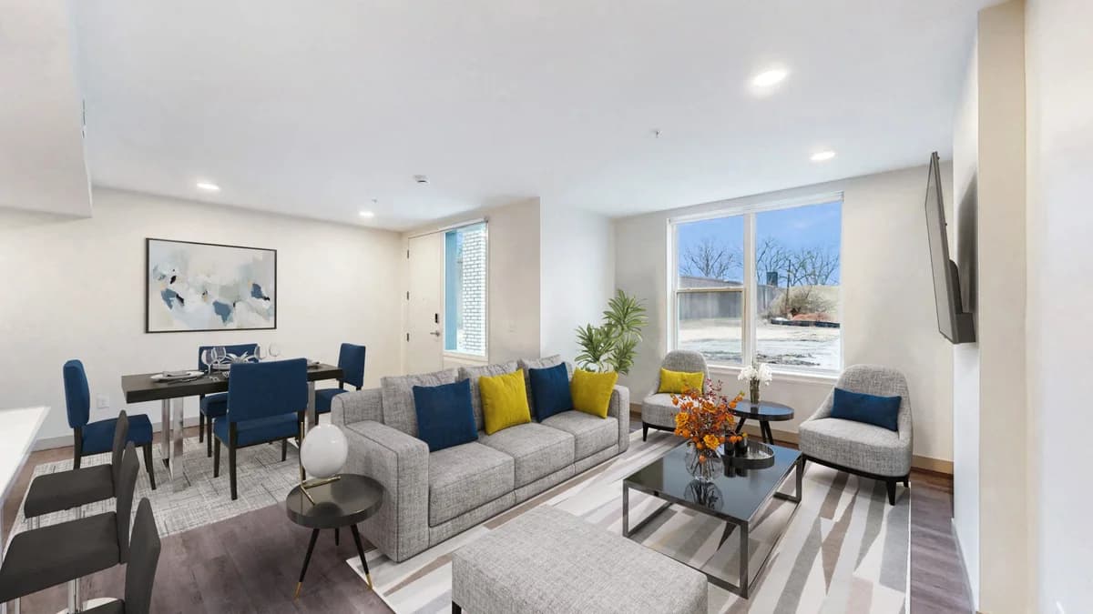 Louisville apartments for rent - image - Open concept living area and dining area