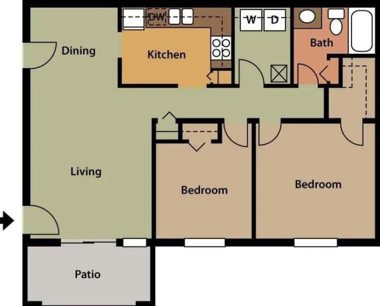 Louisville apartments for rent - image - 1017 SQ FT