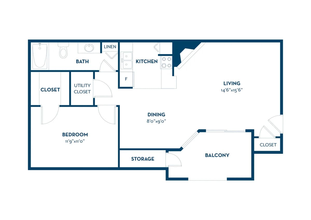 Louisville apartments for rent - image - A2 | 1BD | 1 BA | 701SF