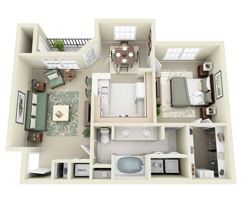 Louisville apartments for rent - image - 1 Bedroom | 1 Bath | 799 SF