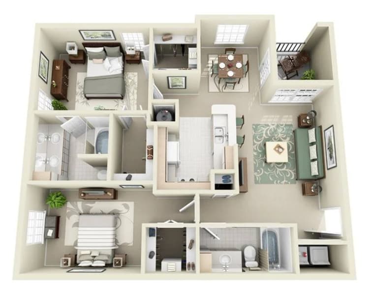 Louisville apartments for rent - image - 2 Bedroom | 2 Bath | 1095 SF