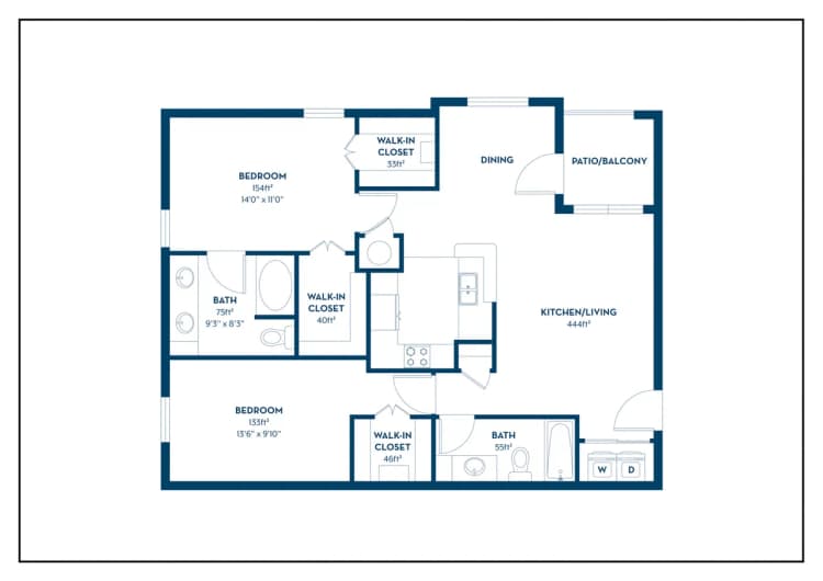 Louisville apartments for rent - image - 2B | 2BD, 2BA | 1095SF