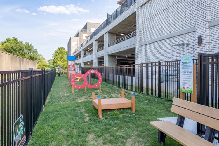 Louisville apartments for rent - image - Outdoor dog park with play equipment