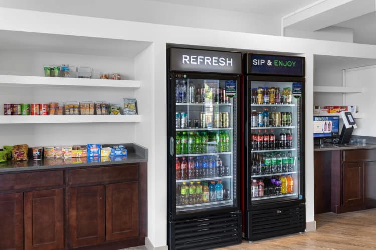 Louisville apartments for rent - image - Convenience market with refrigerated beverages and snacks