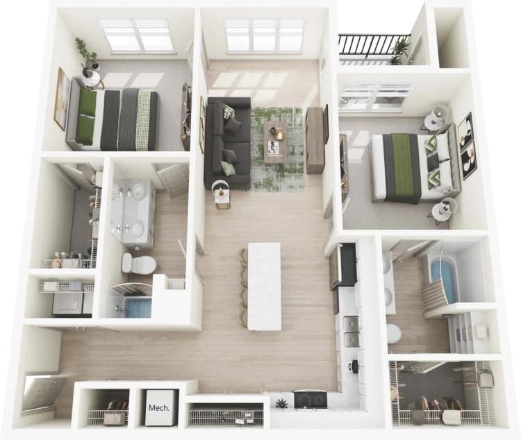 Louisville apartments for rent - image - 2 Bed, 2 Bath