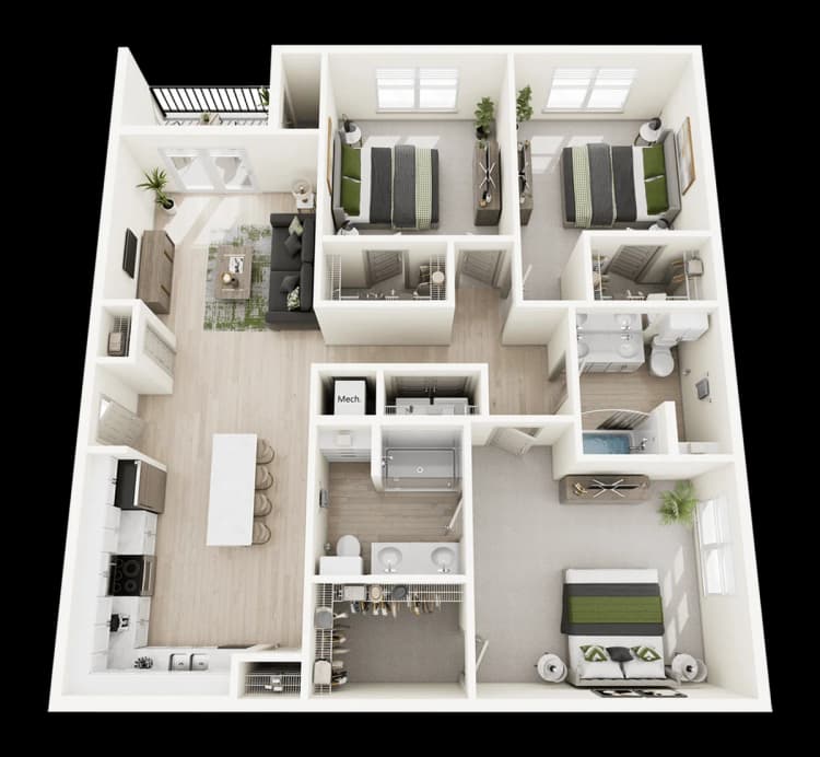 Louisville apartments for rent - image - 3 Bed, 2 Bath